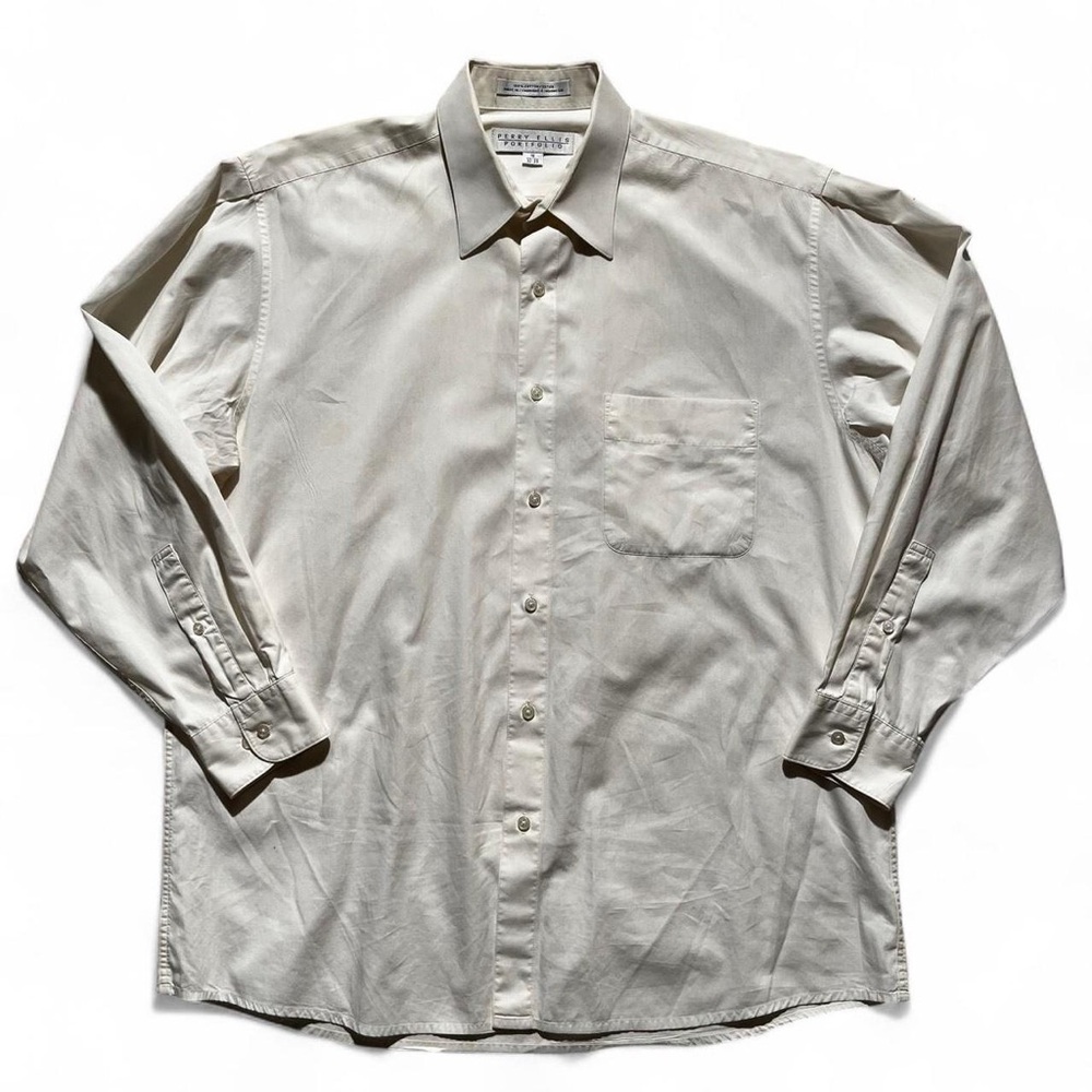 Perry Ellis Portfolio men's white button down shirt - 16 32/33